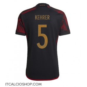 Germania Thilo Kehrer #5 Seconda Maglia Mondiali 2022 Manica Corta